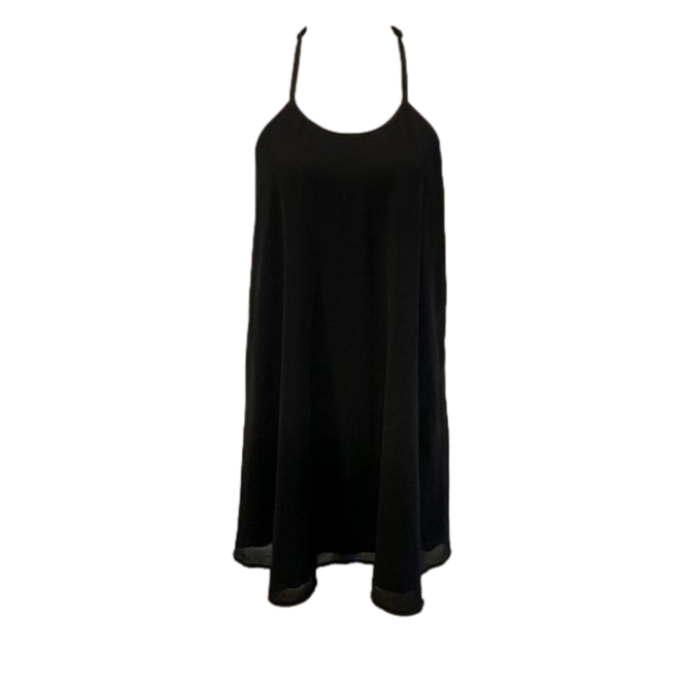 Little Black Dress, w/silver beading, adjustable straps, Midi length, size S - Picture 4 of 6